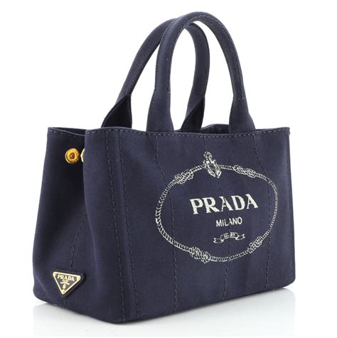 canvas totes prada|prada canvas canapa tote.